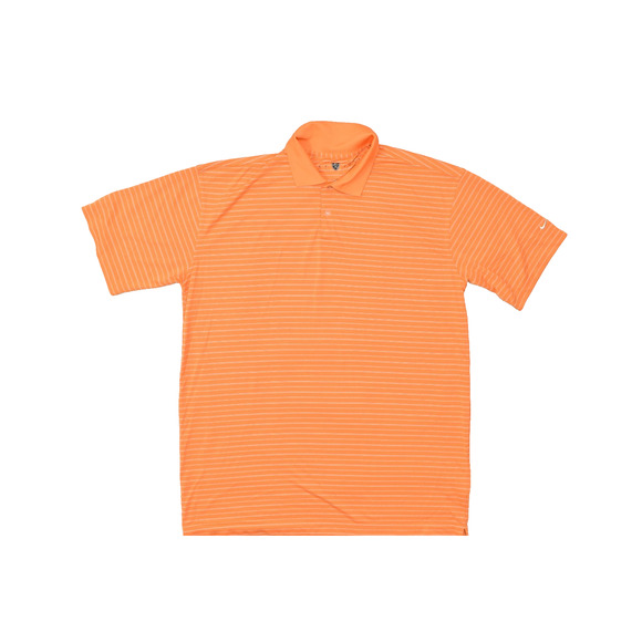 Nike Golf Men's Polo Size XXL Dri Fit Golf Short Sleeve Striped Orange - Picture 1 of 8